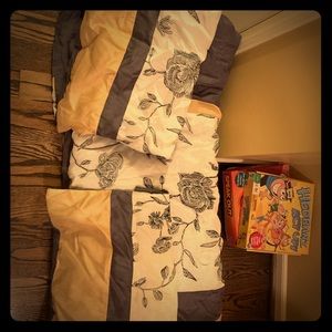 Gently Used Queen Comforter and standard shames